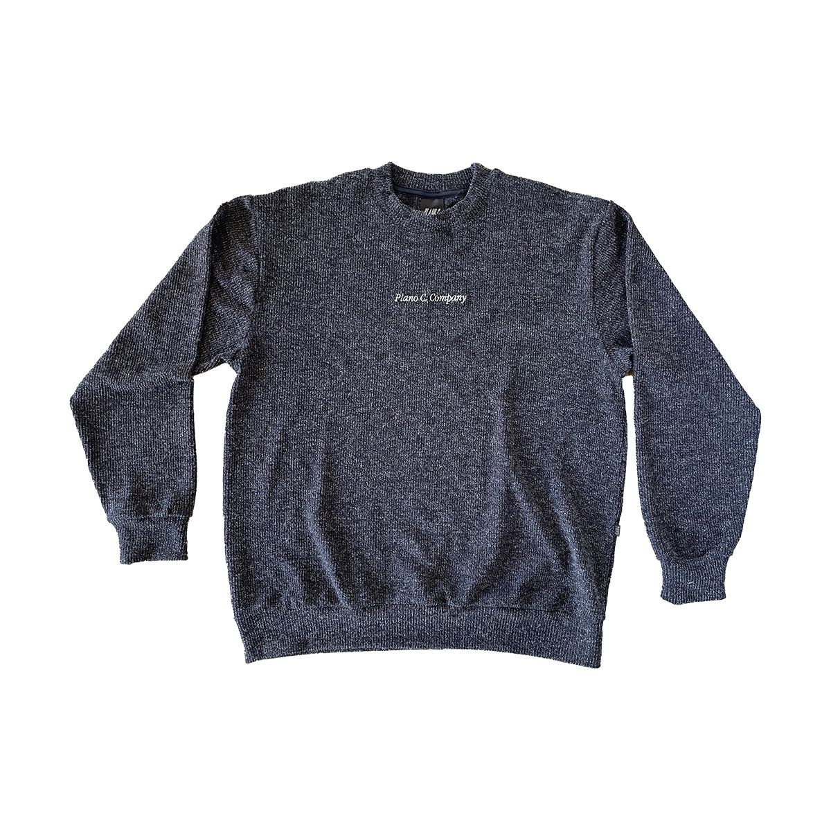 Blusão Plano C Gola Careca Tricot Preto