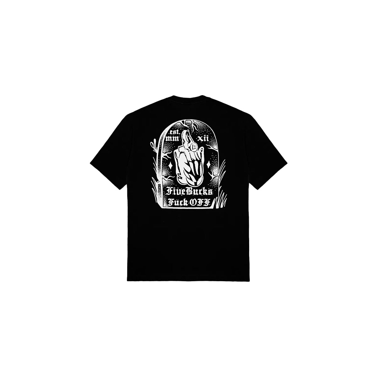 Camiseta Fivebucks Oversized Tomb Stone Preto