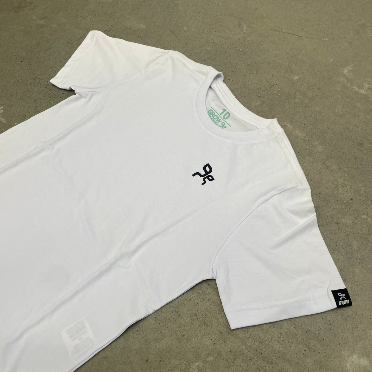 Camiseta Grow Logo 3x3 Infantil Branco