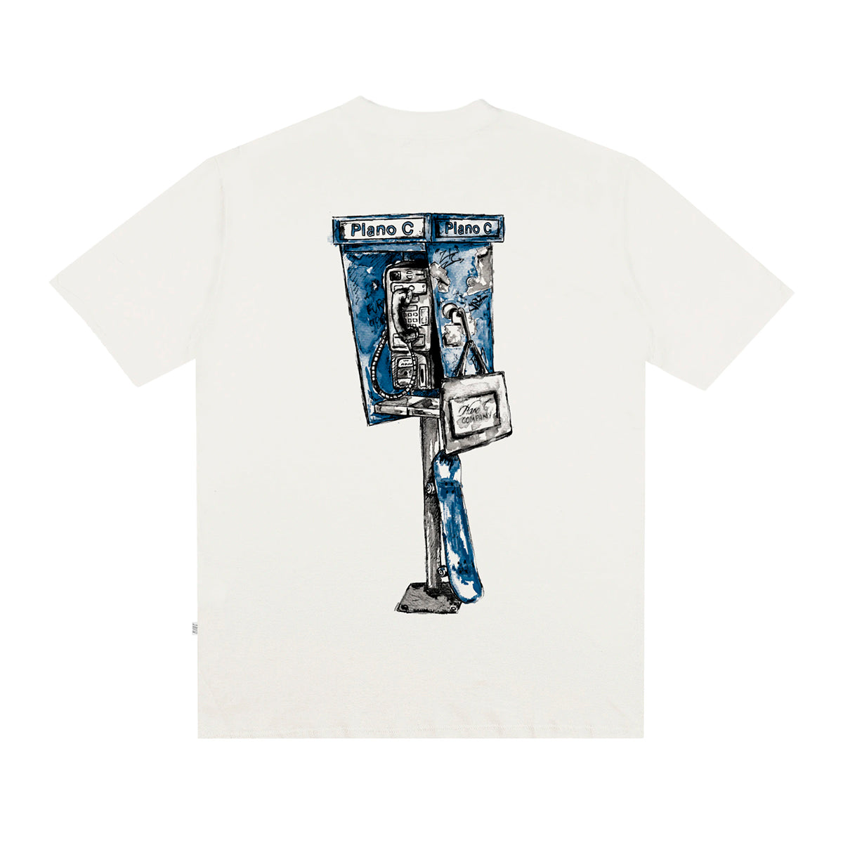 Camiseta Plano C Telephone Off-White