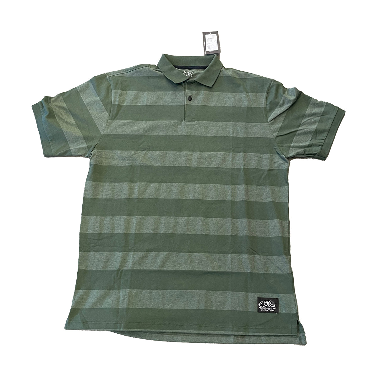 Camiseta Plano C Gola Polo Listrada Verde