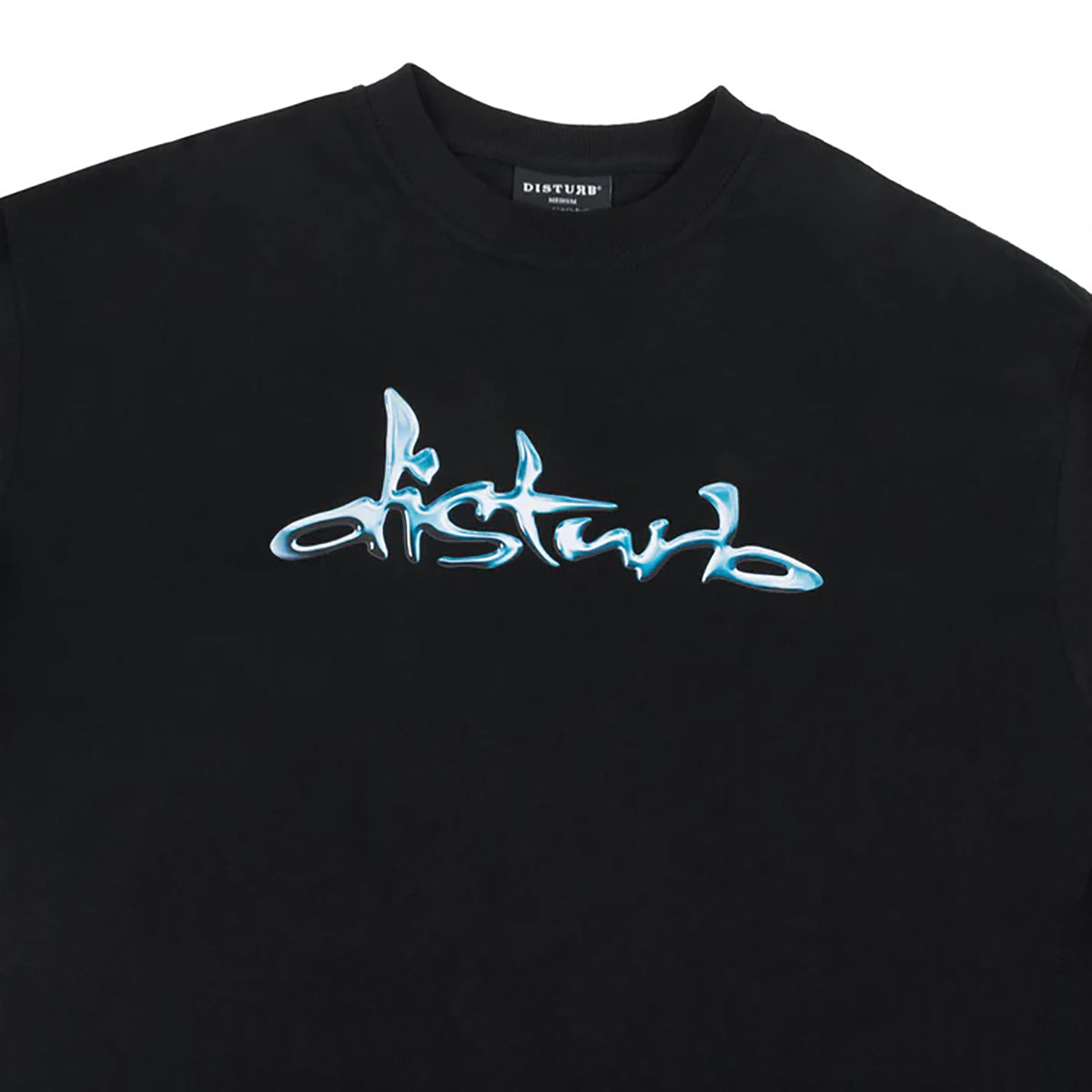 Camiseta Disturb Liquid Chrome Preto