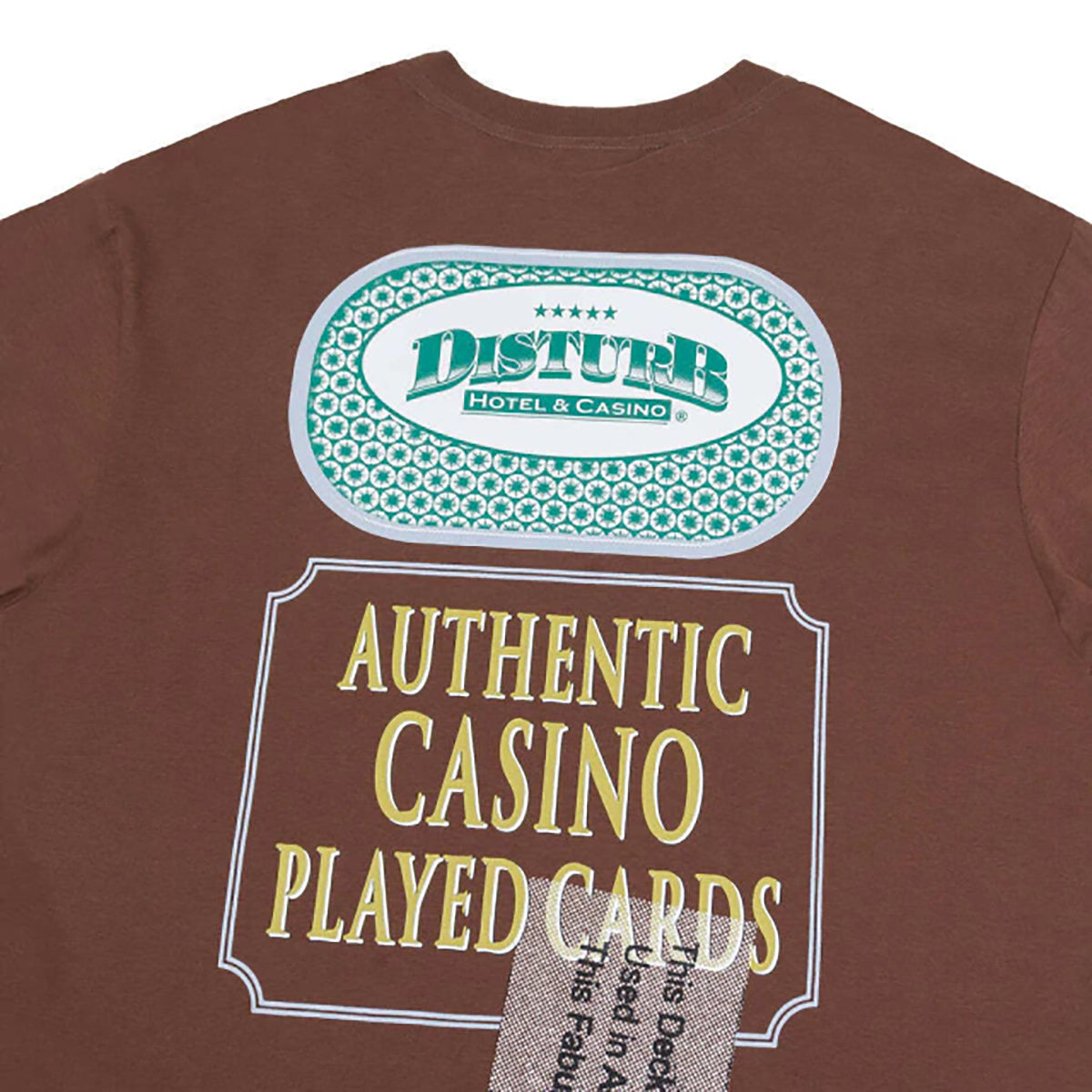 Camiseta Disturb Played Cards Marrom