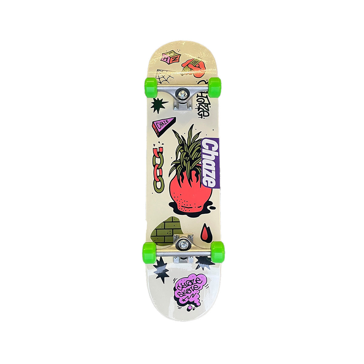 Skate Montado Chaze Iniciante Label Creme