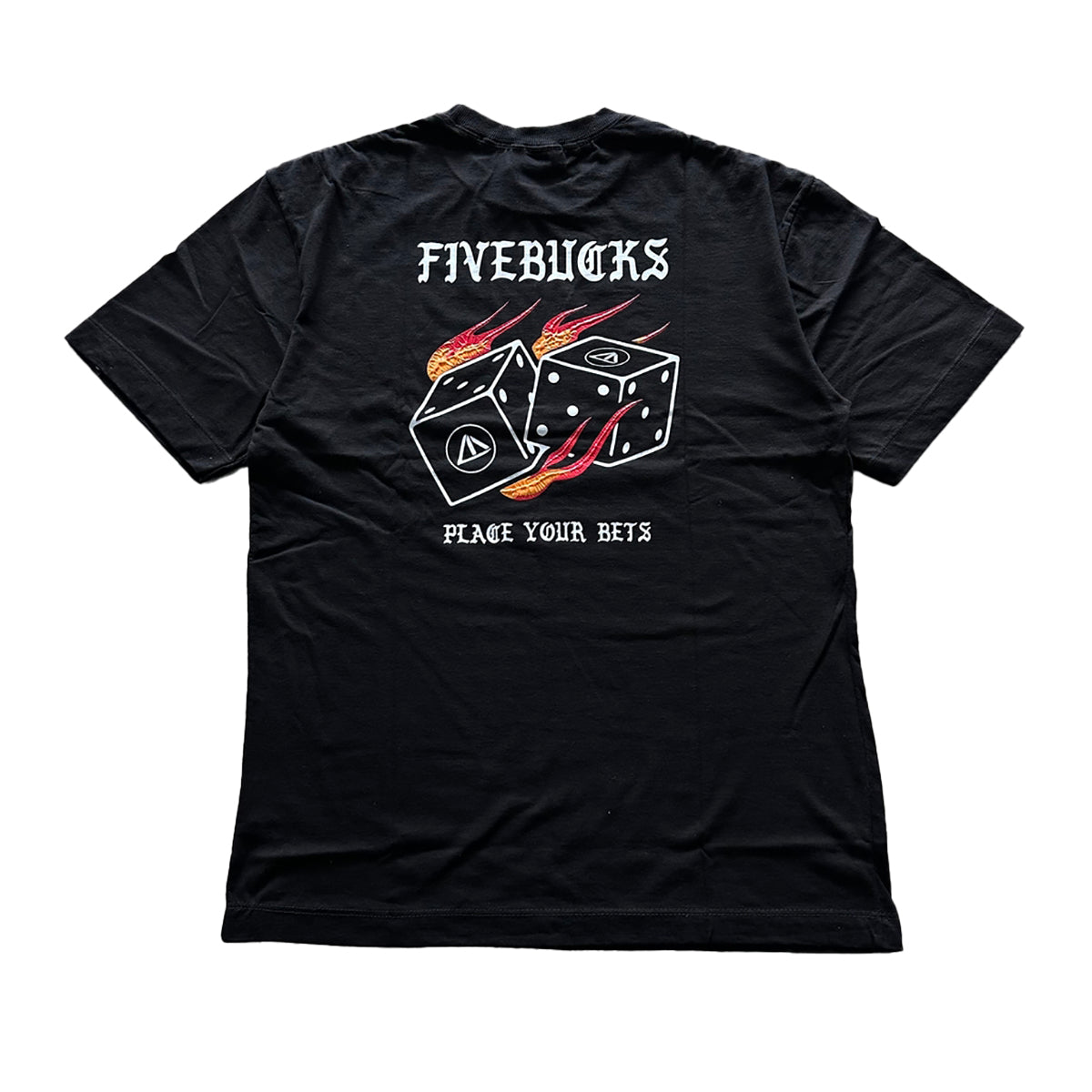 Camiseta Fivebucks Place Your Bets Preto