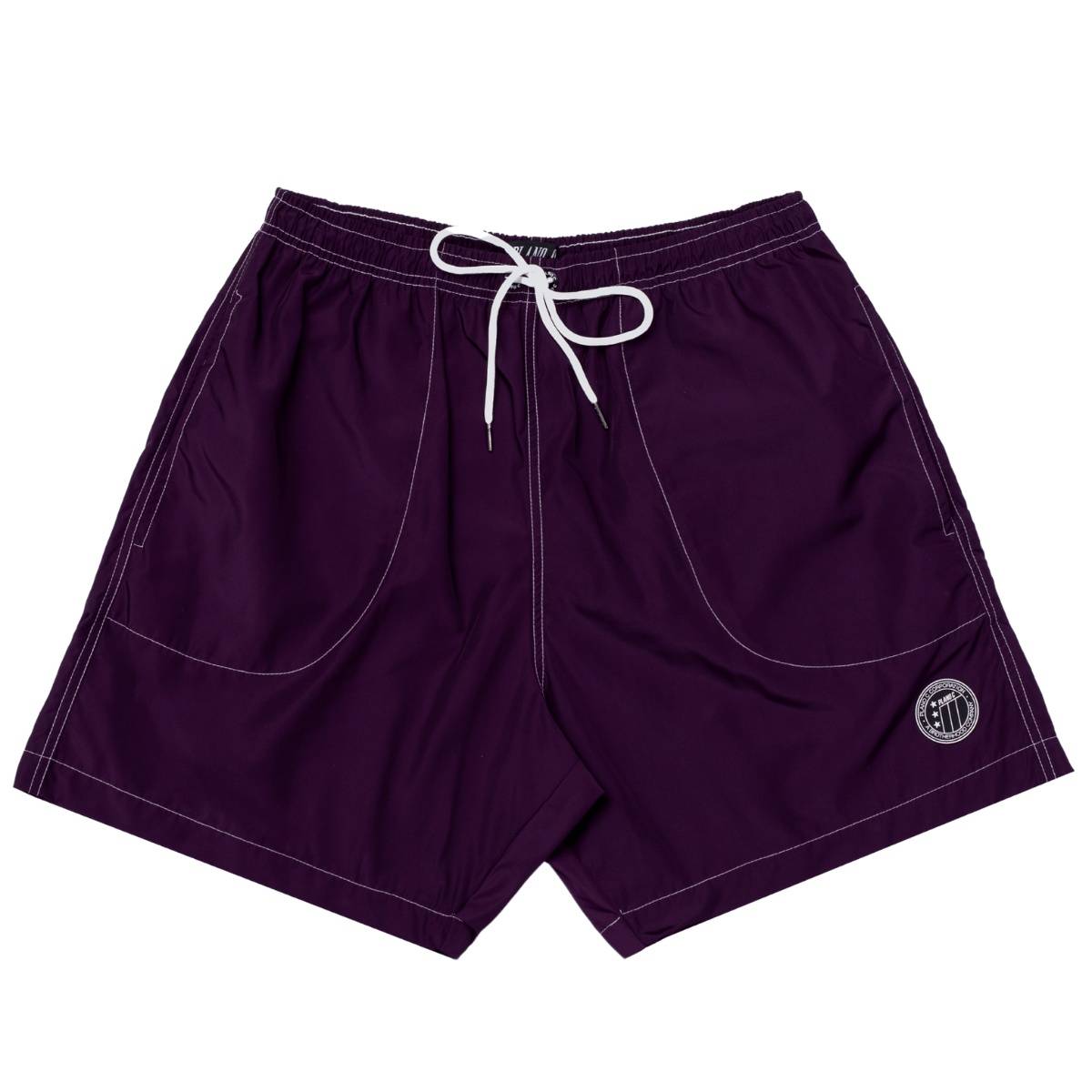 Shorts Plano C Contrast Logo Roxo