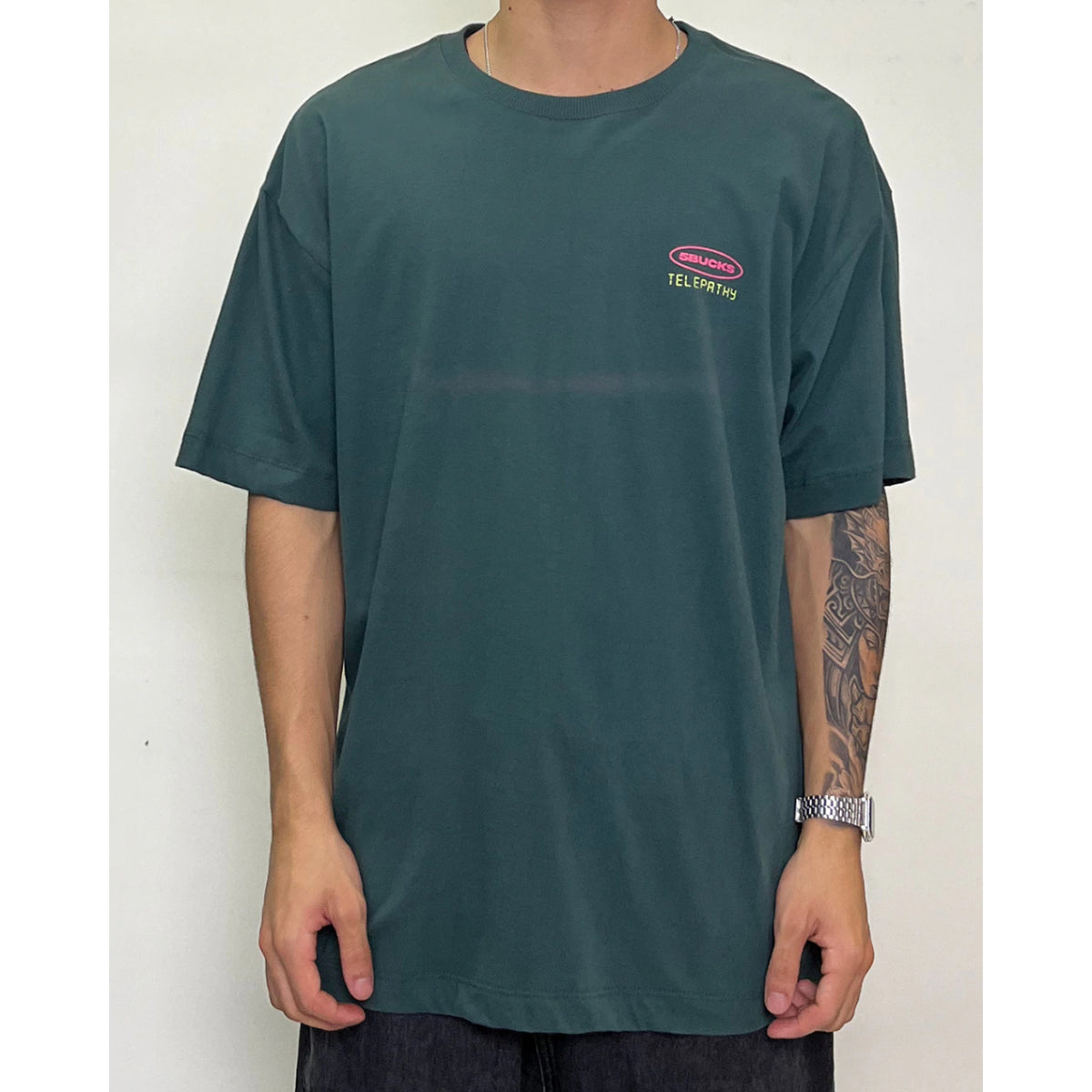 Camiseta Fivebucks Telepathy Oil Green