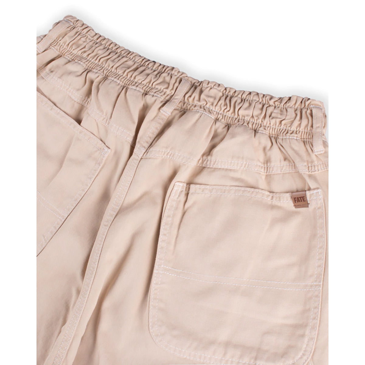 Calça Fate Carpinteiro Linha Contraste Bege