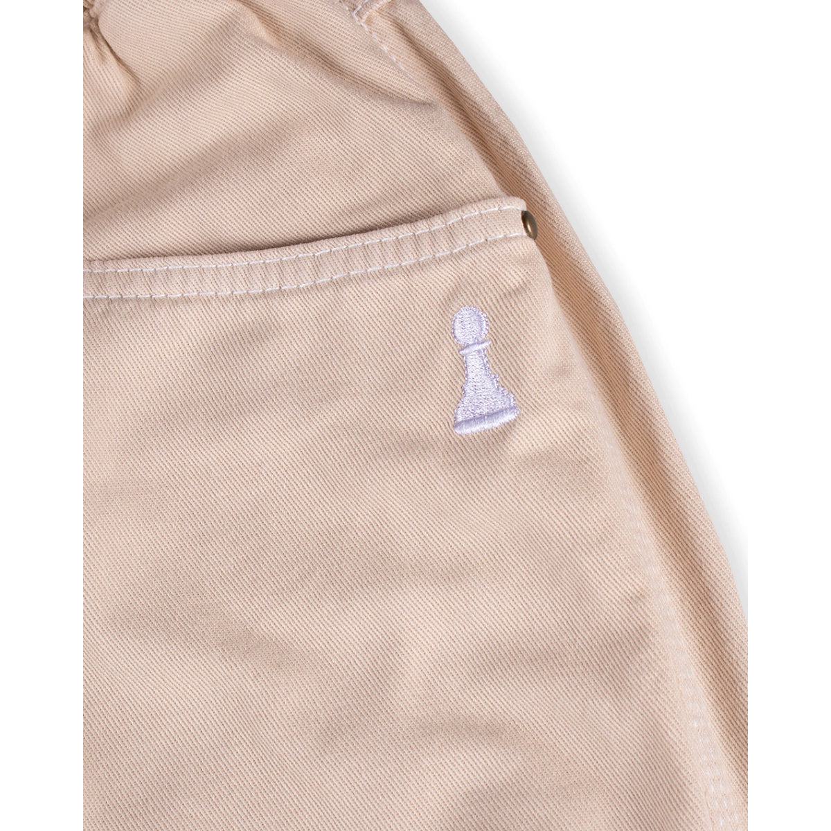 Calça Fate Carpinteiro Linha Contraste Bege