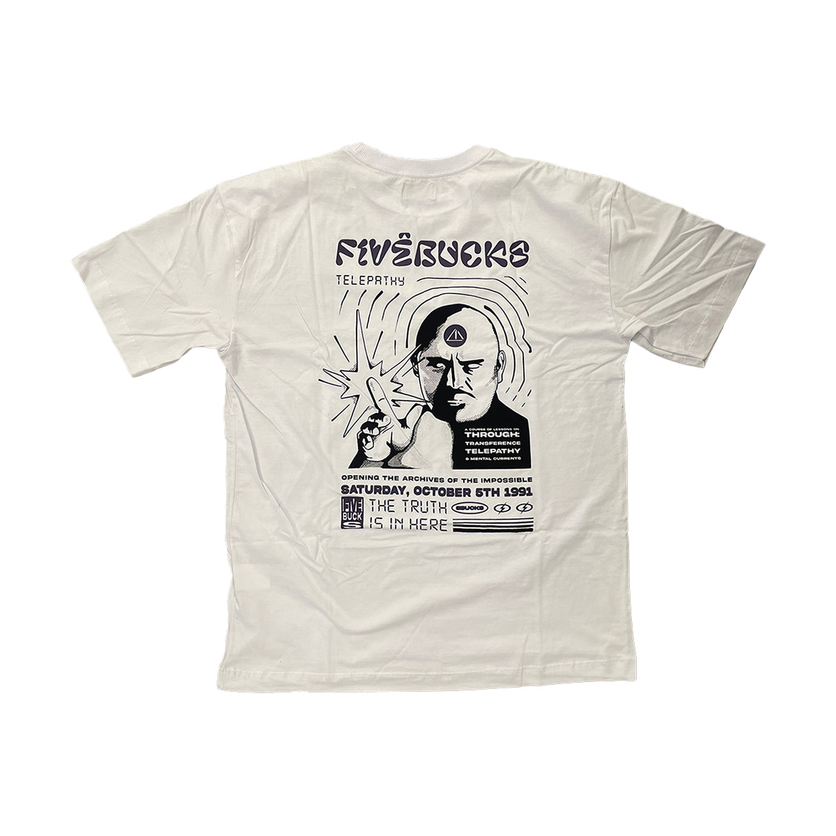 Camiseta Fivebucks Telepathy Branco