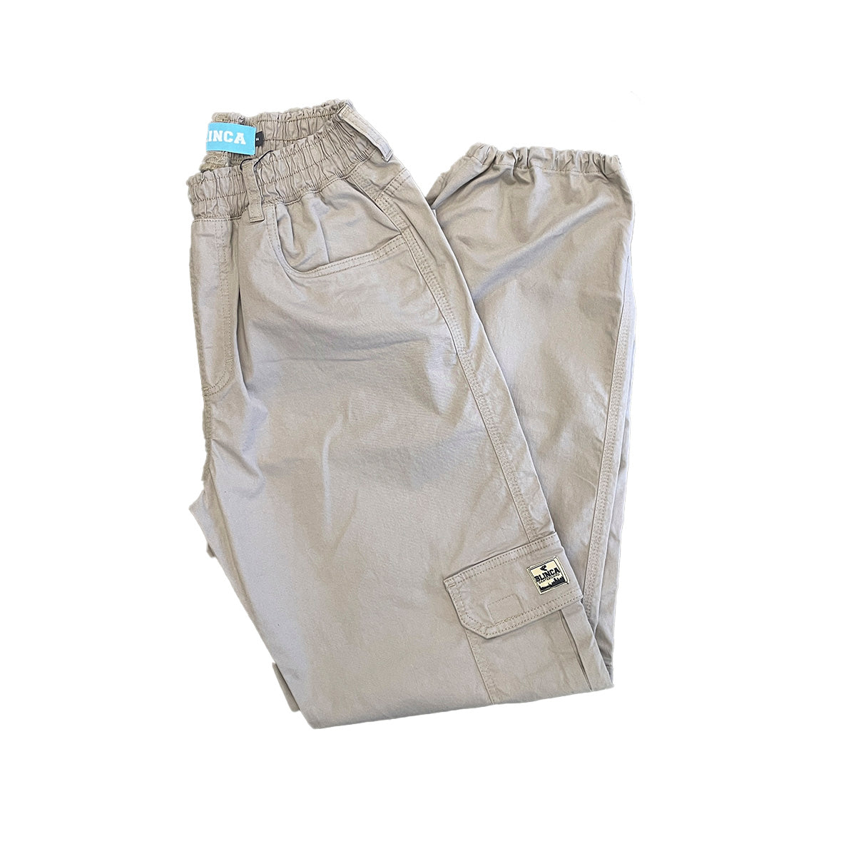 Calça Sarja Cargo Jogger Blinca Caqui