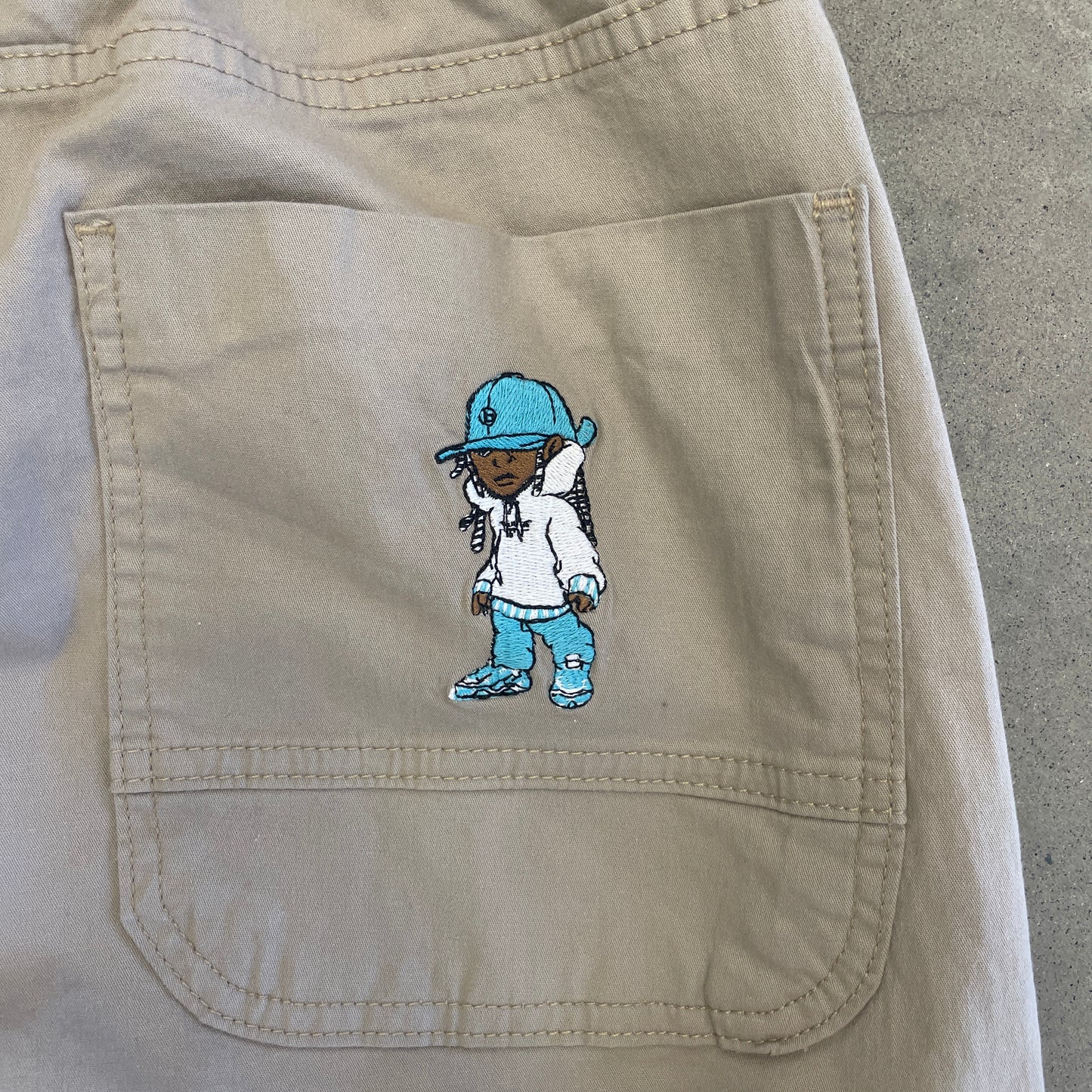Calça Sarja Cargo Jogger Blinca Caqui