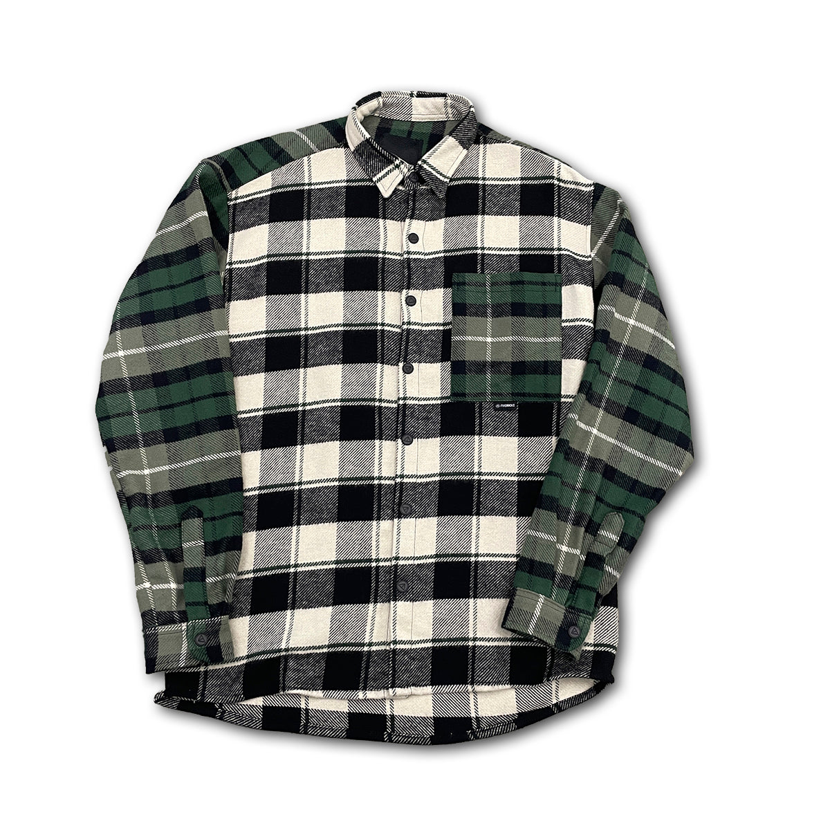 Camisa Fivebucks Grunge Grid Verde