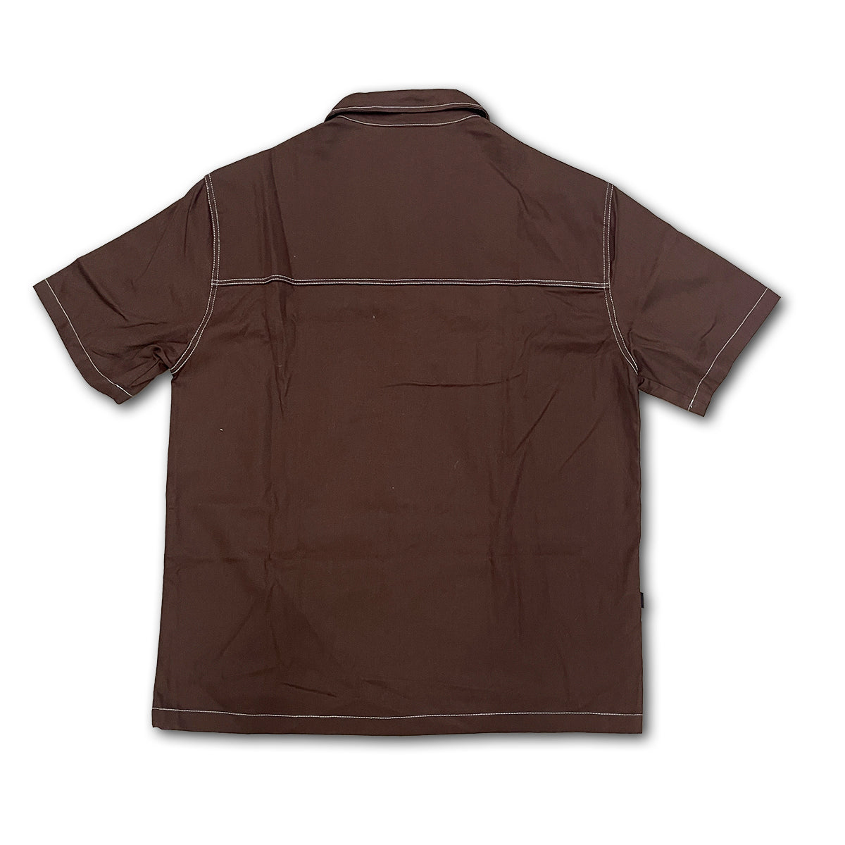 Camisa Worked Disturb Hardware Button Marrom