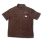 Camisa Worked Disturb Hardware Button Marrom