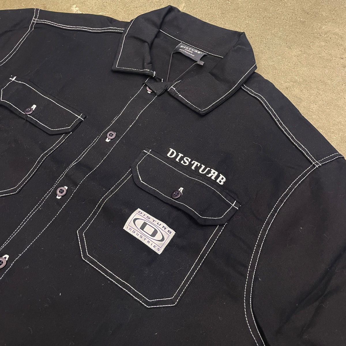Camisa Worked Disturb Hardware Button Preto
