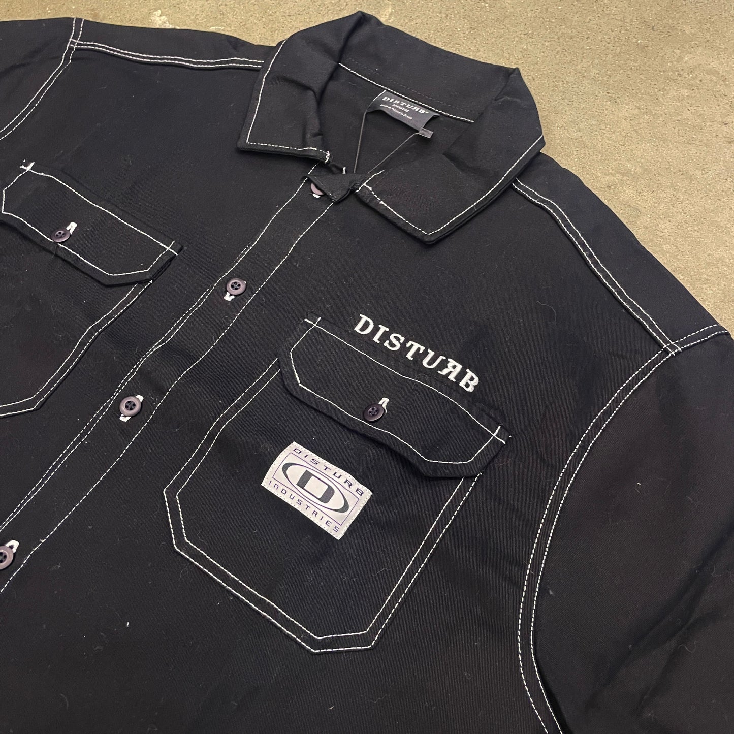 Camisa Worked Disturb Hardware Button Preto