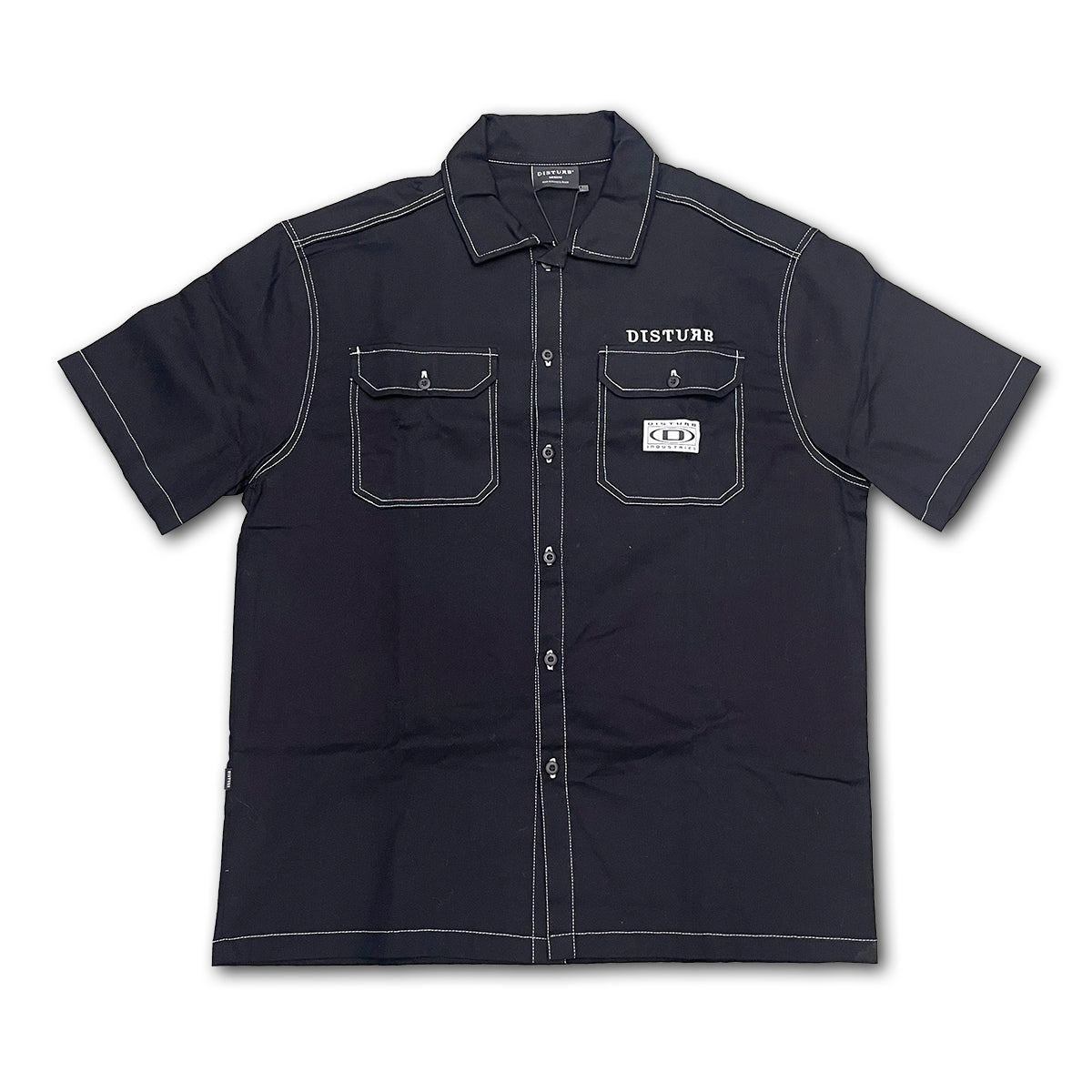 Camisa Worked Disturb Hardware Button Preto