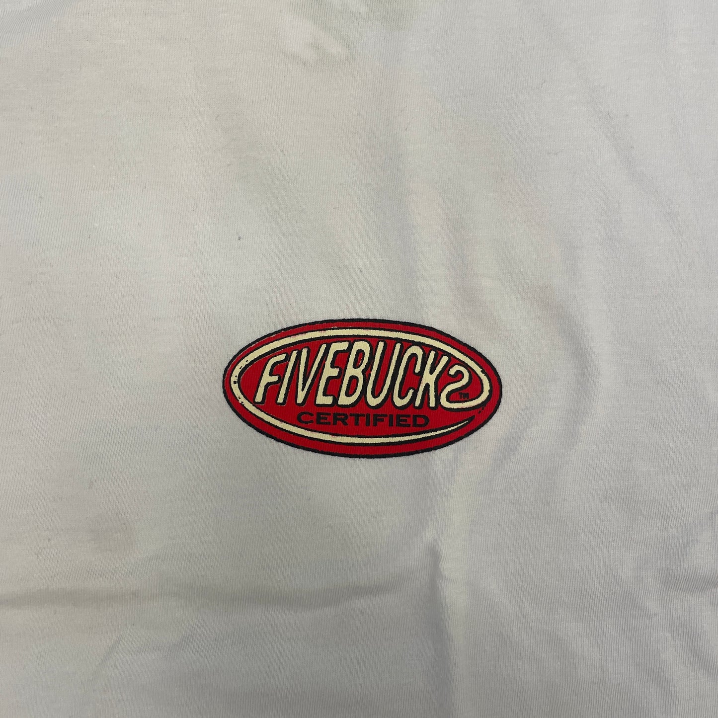 Camiseta Fivebucks Oversize Certified Branco