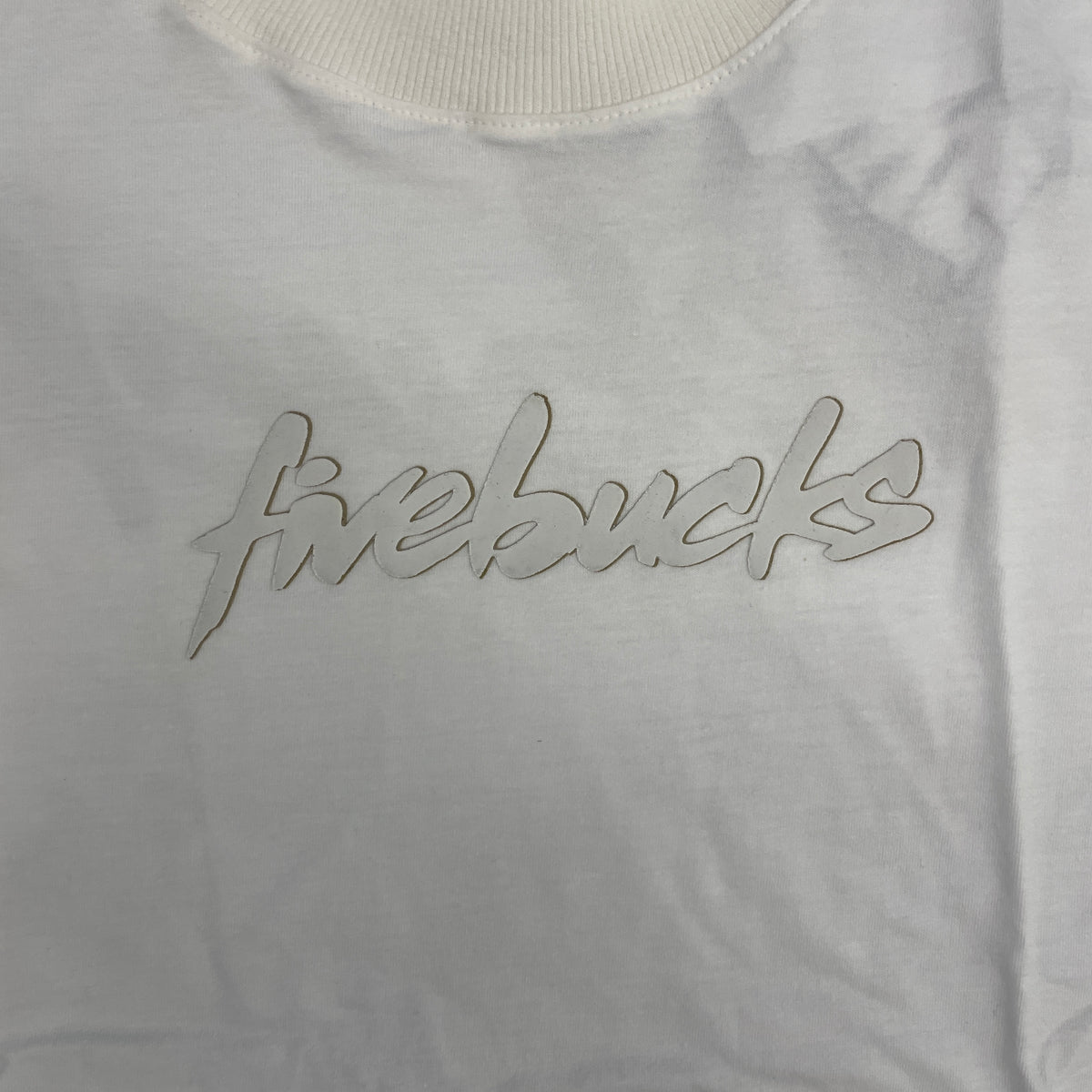 Camiseta Fivebucks Oversized Two Curved Off White