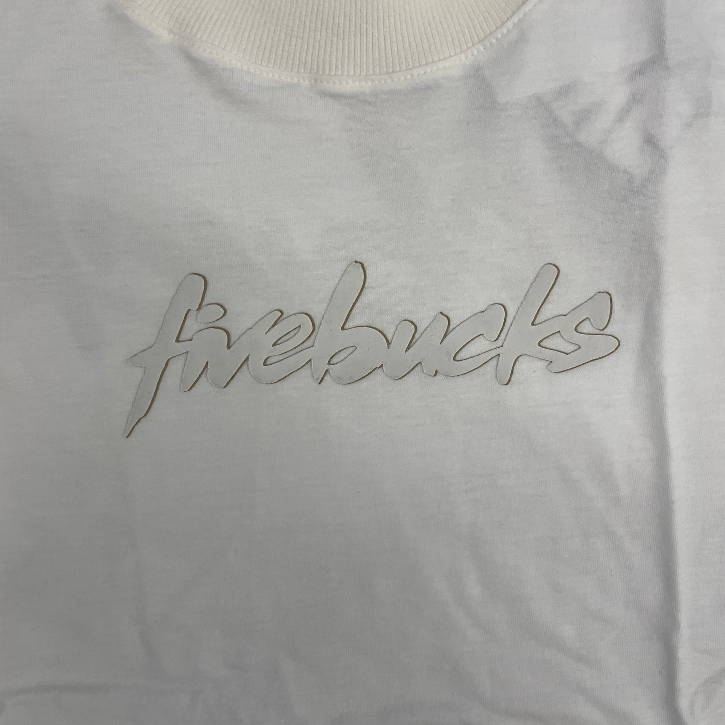 Camiseta Fivebucks Oversized Two Curved Off White