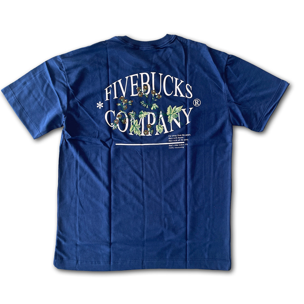 Camiseta Fivebucks Rose Heavy Azul Marinho