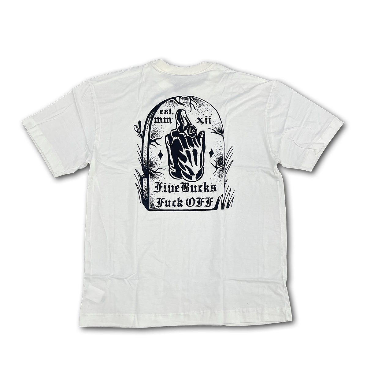 Camiseta Fivebucks Oversized Tomb Stone Off White