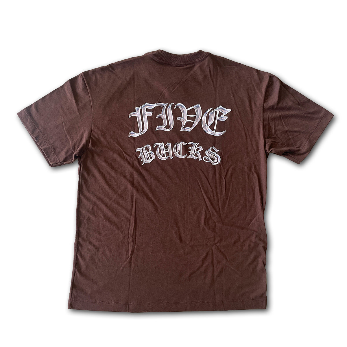 Camiseta Oversized Fivebucks Liquid Metal Pecan