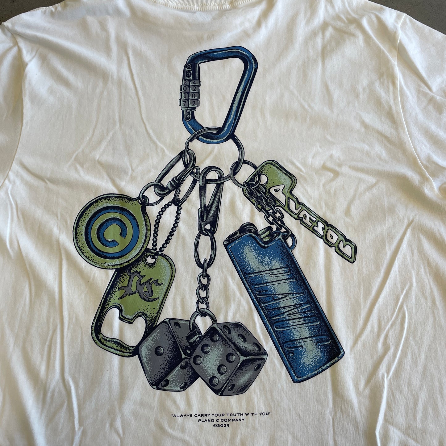 Camiseta Plano C Keychain Off-White