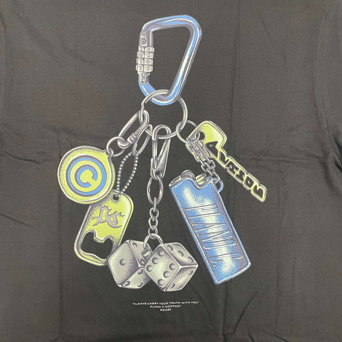Camiseta Plano C Keychain Preto