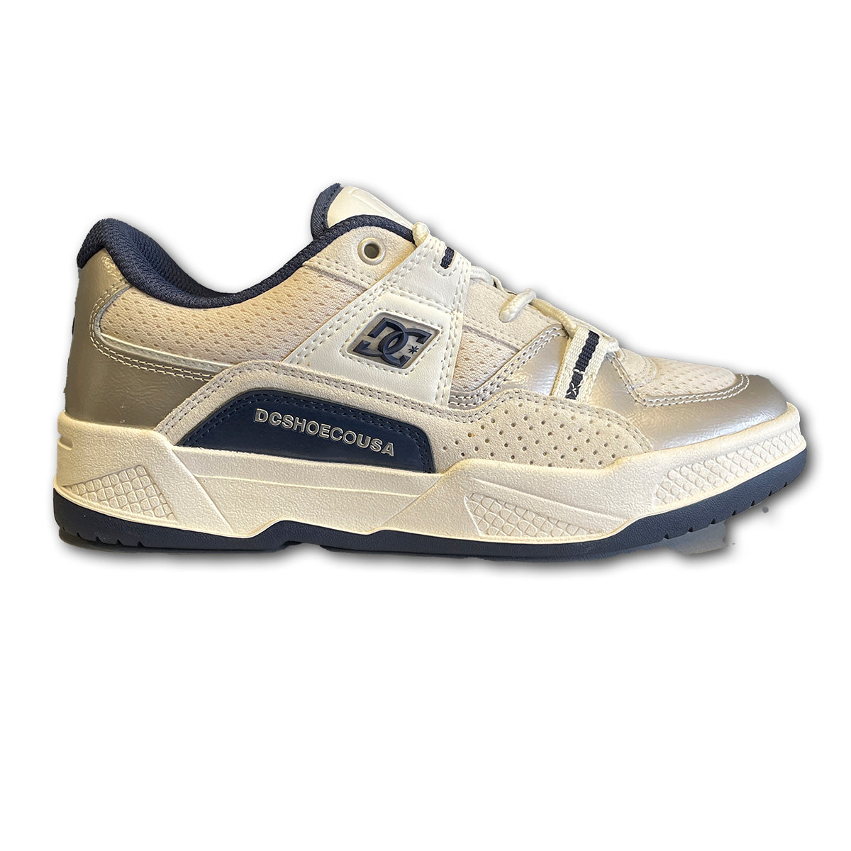 Tenis DC Construct Branco/Branco/Champanhe