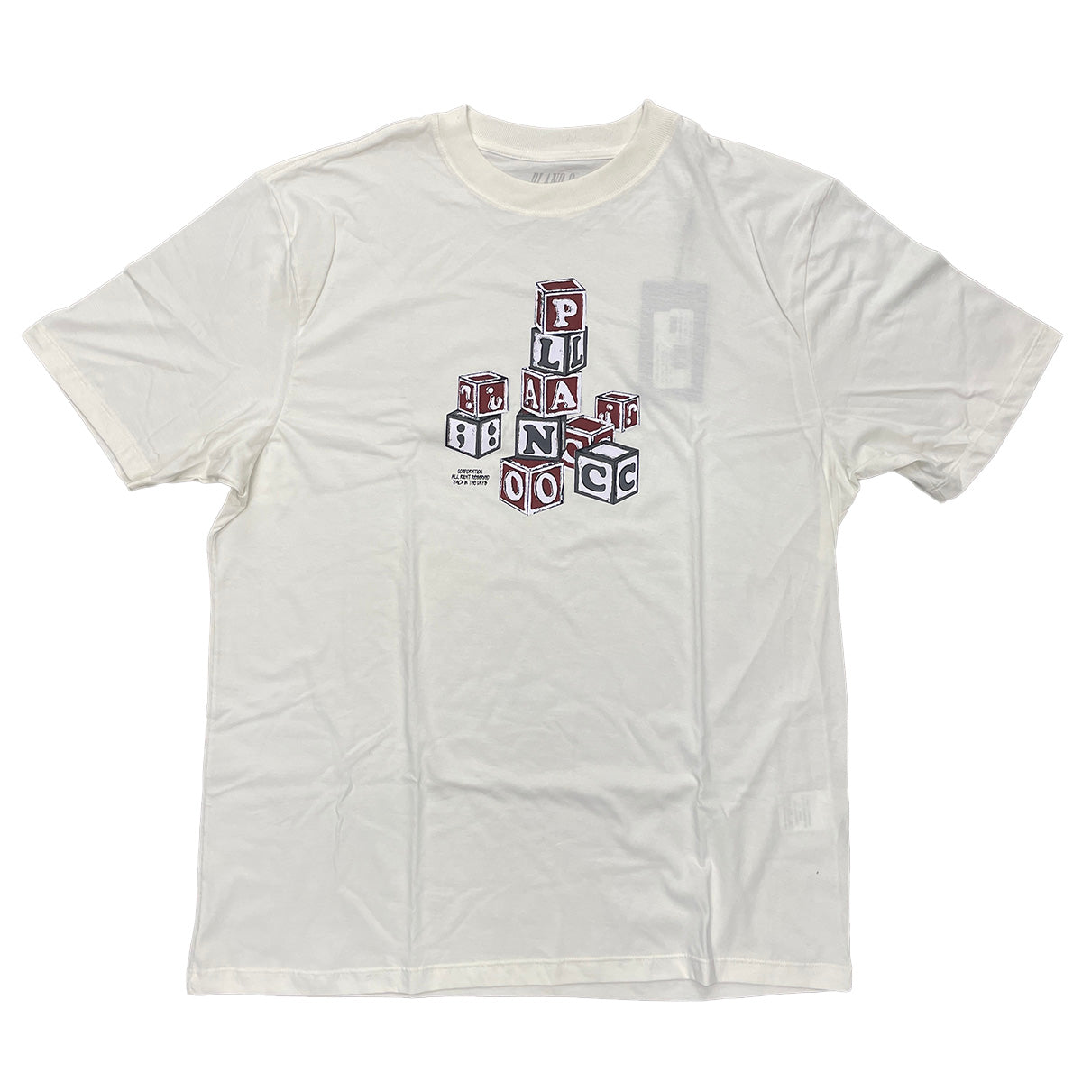 Camiseta Plano C Cube Letters Marfim