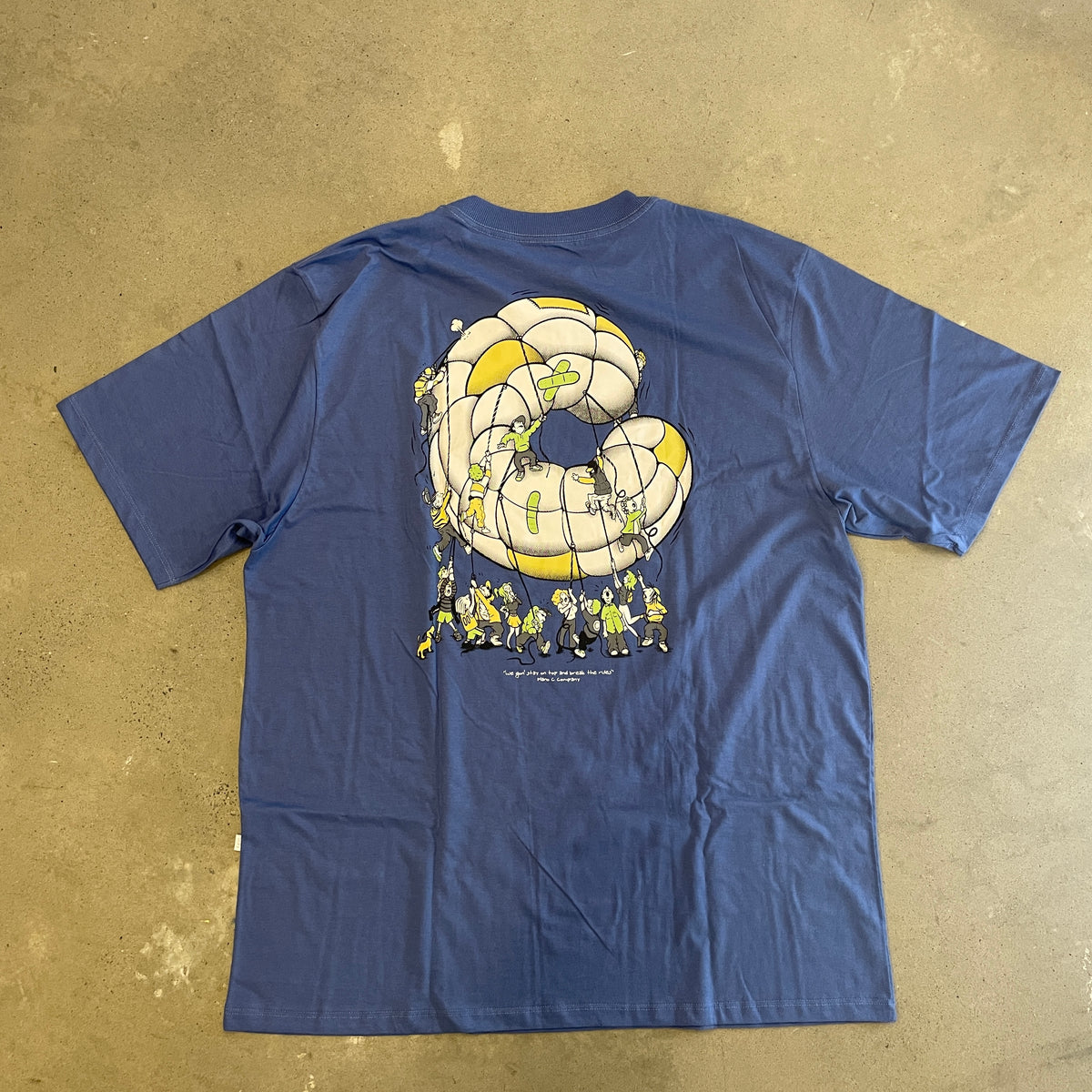 Camiseta Plano C Logo Central Silk Azul Stone