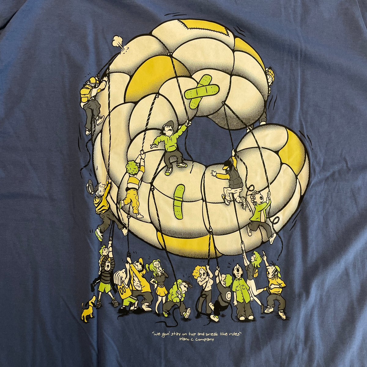 Camiseta Plano C Logo Central Silk Azul Stone