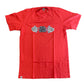 Camiseta Tia Zika Infantil Skull Hands Vermelho/Cinza