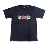 Camiseta Tia Zika Infantil Skull Hands Preto/Rosa