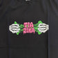 Camiseta Tia Zika Infantil Skull Hands Preto/Rosa