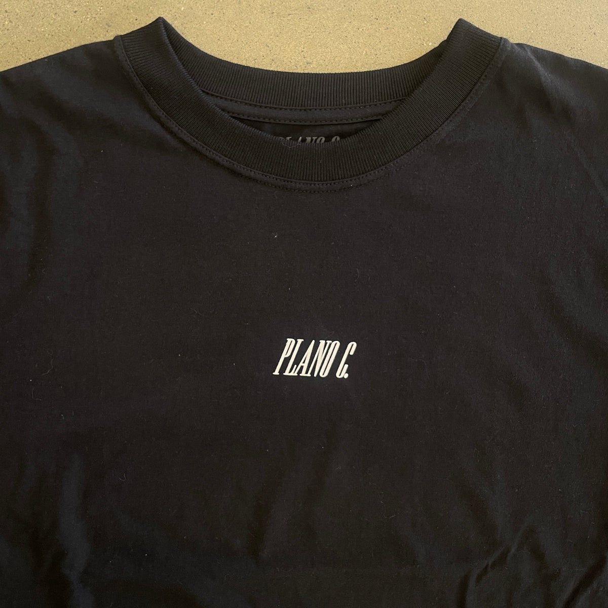 Camiseta Plano C Logo Central Silk Preto
