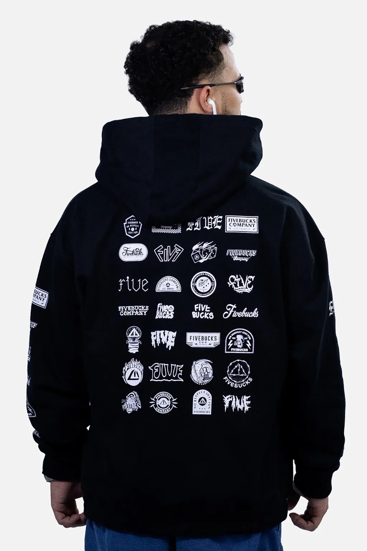 Moletom Fivebucks Oversized 37 Icons Preto