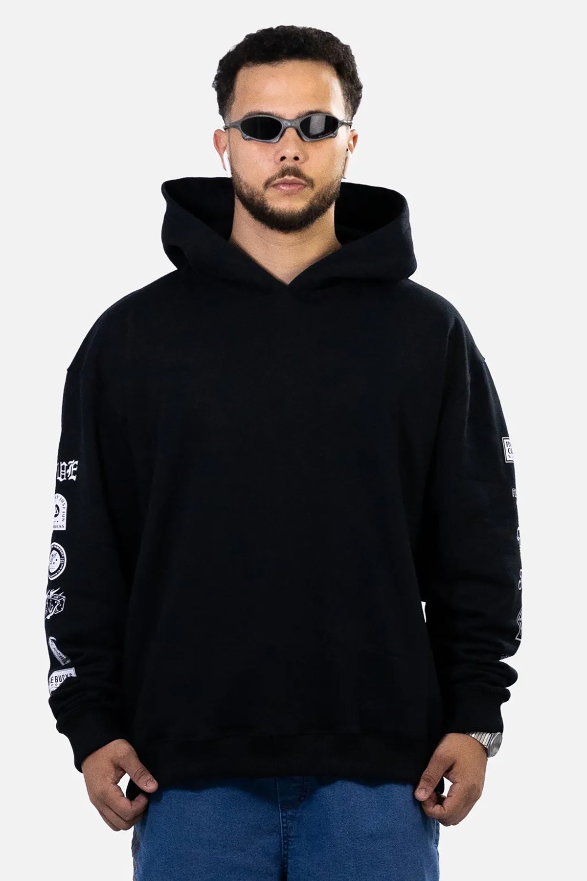 Moletom Fivebucks Oversized 37 Icons Preto