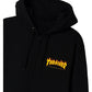 Moletom Aberto Thrasher Canguru Flame Preto