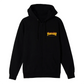 Moletom Aberto Thrasher Canguru Flame Preto