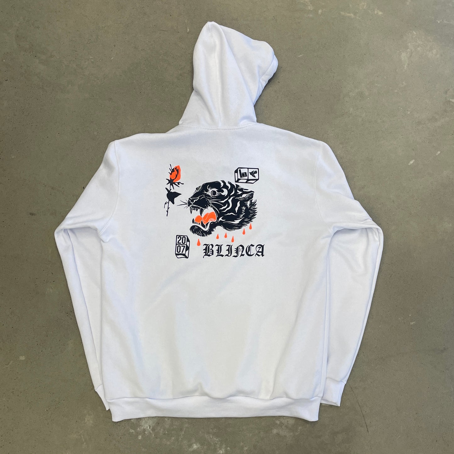Moletom Canguru Blinca Tiger Branco