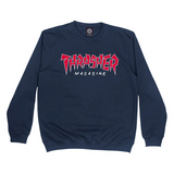 Moletom Careca Thrasher Jagged Azul Marinho