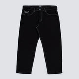 CALCA SARJA BAGGY CONTRAST  tam 38 Plano C