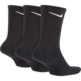 Meia Cano Longo Nike Everyday Preta 34 - 38 kit com 3