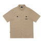 Camisa Worked Disturb Cargo Button-Up In Bege