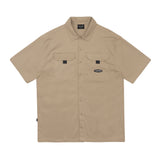 Camisa Worked Disturb Cargo Button-Up In Bege